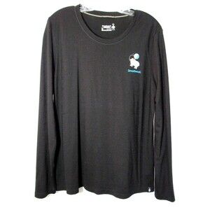 Smartwool Black One Small Step For Sheep Merino Sport 150 Wool Shirt XL EUC